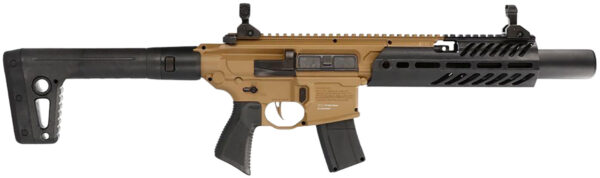 Sig Sauer Airguns AIRMCXCANEBRAKE MCX Canebrake Air  CO2 (Not Included) 177 Pellet 30rd, FDE Metal Rec, Removable Fixed Black Synthetic Stock, Flat Trigger, Flip-Up Sights — view 1