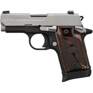 P938 MICRO 9MM LUGER 3'' BBL (1)6RD(1)7RD ROSEWD GRIPS 2-TONE