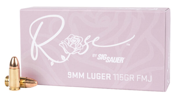 Sig Sauer E9MMB1ROSE50 Rose  9mm Luger 115gr Full Metal Jacket 50 Per Box/20 Case — view 1