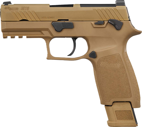 SIG M18 COMMERCIAL 9MM 3.9" - SIGLITE (3)10RD MAN SAF COYOTE — view 1