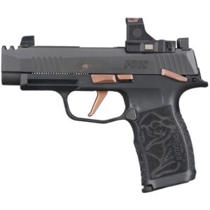 P365XL ROSE 9MM COMP 3.1''BBL (2)12RD W/MAN SAFETY BLK/ROSE