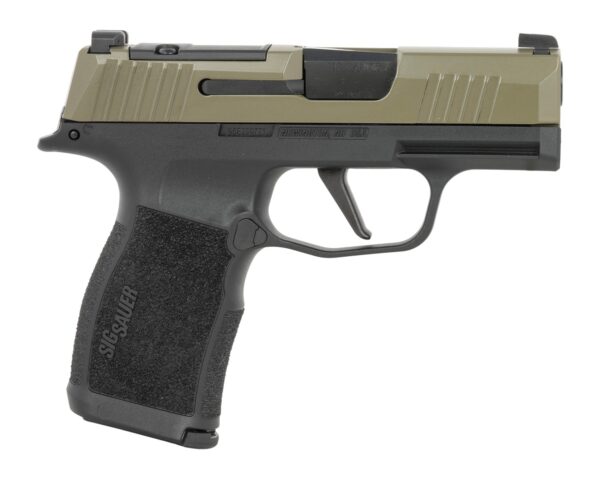 Sig Sauer 365X9GXR3P P365X  Micro-Compact 9mm Luger 12+1 3.10" Black Moss Green Stainless Steel Optic Ready/Serrated Slide, Black Stainless Steel Frame w/Accessory Rail, Textured Grip, RMSc Footprint — view 1