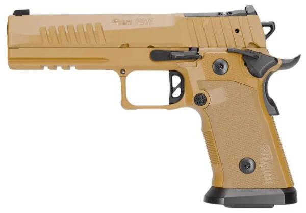 SIG SAUER P211 GT5 COYOTE HGA 9MM 5IN BULL BBL SIGLOC OR XRAY3 SIGHTS G10 GRIP 1-17RD& 2-21RD MAGS — view 1