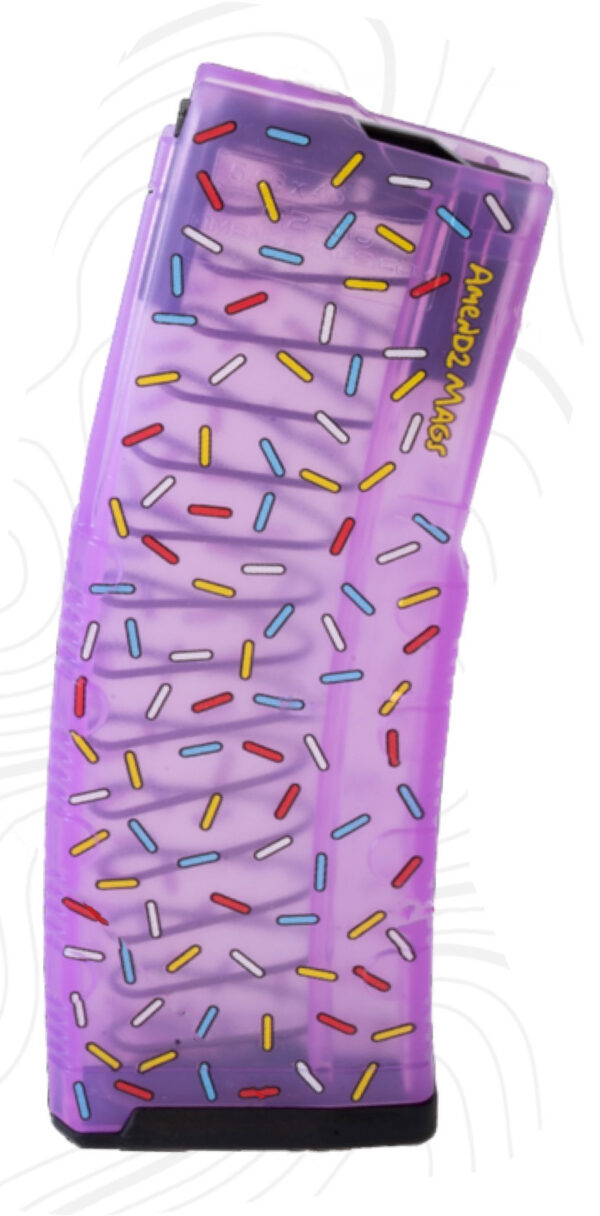 AMEND2 MOD C AR-15 5.56MM 30RD TRANSLUCENT SPRINKLES PINK POLYMER MAGAZINE ( 50 PER CASE ) — view 1
