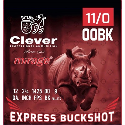 MIRAGE EXPRESS BUCKSHOT 12GA 2-3/4'' 9 PELLET #00 250/CASE — view 1