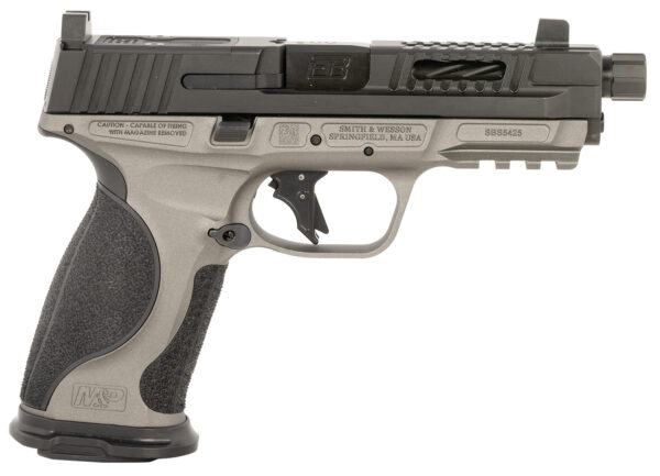 Ed Brown MPFMATCH Fueled M&P Match 9mm Luger 19+1 4.75" Black Nitride Match Grade Threaded Barrel, Black Nitride Optic Cut/Ported/Serrated Stainless Steel Slide — view 1
