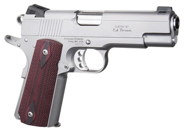 Ed Brown EC18SS45 1911 Executive Commander 45 ACP 7+1 4.25" Stainless Steel Barrel, Serrated Slide & Frame, Right Hand — view 1