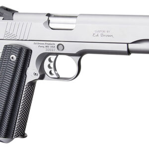 Ed Brown BASESS2A 1911 2nd Amendment 45 ACP 7+1 5" Stainless Steel Barrel, Serrated Slide & Frame, Black Alien G10 Grip, Right Hand