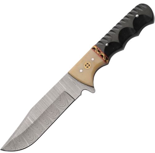 SZCO RITE EDGE 4.5" MICARTA - BONE BOLSTER W/LEATHER SHEATH — view 1