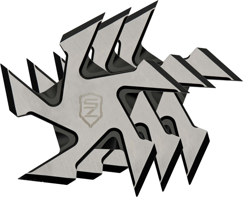 SZCO SIERRA ZULU 4" BUZZSAW - THROWING STAR SET 3PACK W/SHTH — view 1