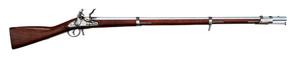 Taylors & Company 210091 1816 Harpers Ferry Pedersoli Flintlock 41.75" White Steel Round Barrel & Receiver, Fixed Walnut Stock — view 1