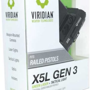 VIRIDIAN LASER/LIGHT X5L GREEN - GEN3 UNI RAIL MNT W/ECR — view 2