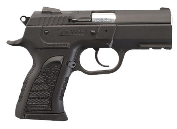 Tanfoglio TFCOMPACTF9 Force Plus Compact Frame 9mm Luger 13+1 3.60" Stainless Barrel, Black Steel Serrated Slide, Black Polymer Frame w/Picatinny Rail, Black Polymer Grip — view 1