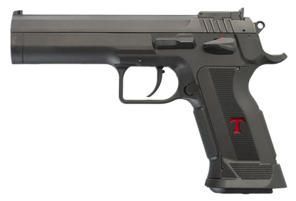 Tanfoglio TFLIMPROP9 Limited Custom  9mm Luger 19+1 4.76" Stainless Steel Barrel, Black Serrated Steel Slide, Black Polymer Frame w/Beavertail, Textured Grip — view 1