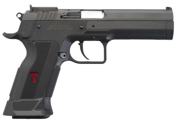 Tanfoglio IFG TFSTOCK3P40 Stock III  Full Size 40 S&W 13+1, 4.44" Black Polygonal Rifled Barrel, Black Serrated Slide, Black Polymer Frame w/Beavertail, Polymer Grip — view 1