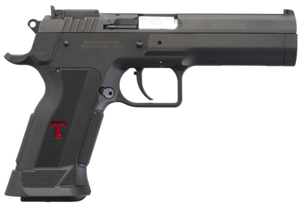 Tanfoglio IFG TFSTOCK3P10 Stock III  Full Size 10mm Auto 13+1, Black Polygonal Rifled Barrel, Black Serrated Slide, Black Polymer Frame w/Beavertail, Black Polymer Grip — view 1