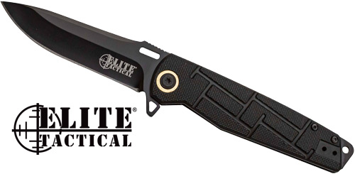 MC ELITE TACTICAL READINESS - 3.5" DROP POINT FLDR BLK/BLK — view 1