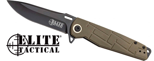 MC ELITE TACTICAL READINESS - 3.5" DROP POINT FLDR FDE/BLK — view 1