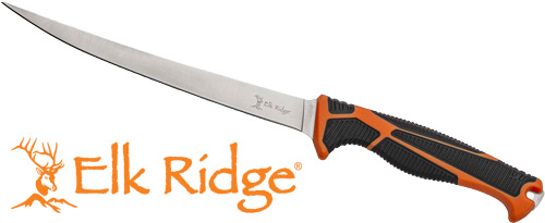 MC ELK RIDGE TREK 7" FILLET - KNIFE WITH SHEATH BLK/ORG/SS — view 1