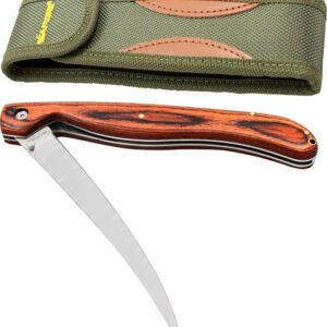 SARGE FLD FILLET KNIFE 7" PAKKAWOOD