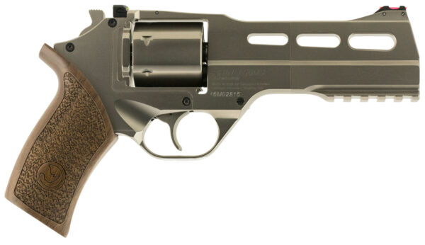 Chiappa Firearms 340223 Rhino 50DS Medium Frame 357 Mag 6 Shot, 5" Nickel-Plated Steel Vent Rib Barrel & Cylinder, Nickel-Plated Aluminum Frame, Walnut Grip, Exposed Hammer — view 1