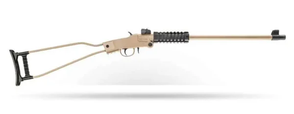 CHIAPPA LITTLE BADGER FOLD RIFLE RIS 22LR 16.5 IN THD BBL 4 IN PIC RAIL SAND 12RD HOLDER BACKPACK — view 1