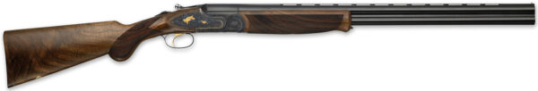 F.A.I.R. FRJBPRTG1628 Jubilee Prestige Tartargua Gold Full Size 16 Gauge Break Open 2.75" 2rd 28" Blued Over/Under Barrel, Gold Engraving Aluminum Receiver, Fixed Walnut Stock, Ambidextrous — view 1