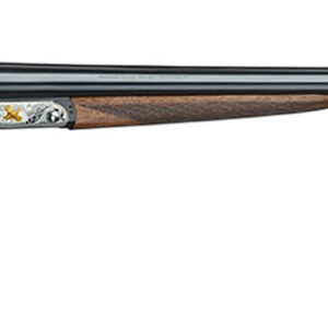 F.A.I.R. FRISSL1228 Iside Select 12 Gauge Break Open 2rd 28" Black Side By Side Barrel, Polished Silver w/Gold Inlay Receiver, English Style Oiled Walnut Stock, Technichoke XP50 Choke System