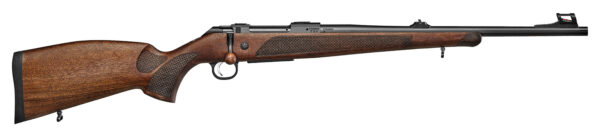 CZ-USA 07304 CZ 600 Lux Full Size 300 Win Mag 3+1 24" Black Threaded Barrel, Black Steel Receiver, Walnut Bavarian Style Stock, Right Hand — view 1