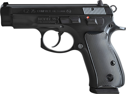 CZ 75 COMPACT 50TH ANNIVERSARY - 9MM FS 15RD BLACK POLYCOTE — view 1
