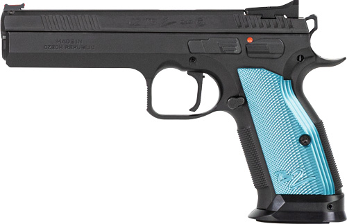 CZ TS2 SA 40SW FS 17RD - BLACK POLYCOAT BLUE GRIP — view 1