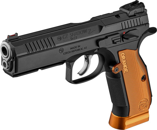 CZ SHADOW 2 ORANGE OR 9MM 17RD - MAG BLACK POLYCOAT STEEL FRAME — view 1