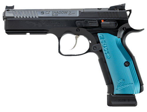 CZ SHADOW 2 OR 9MM BLUE GRIPS — view 1
