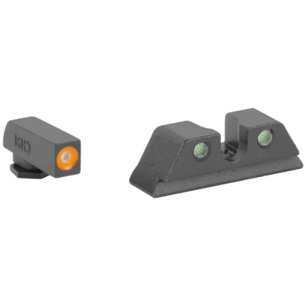 MEPROLIGHT HYPER BRIGHT SIGHTS GLOCK STANDARD FRAME ORANGE FRONT BLACK REAR — view 1