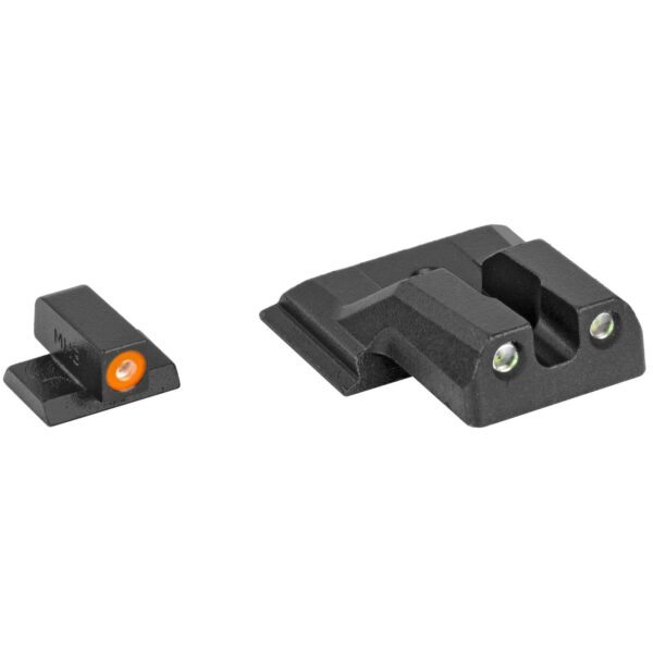 MEPROLIGHT HYPERBRIGHT SIGHTS S&W M&P NON-EZ MOFELS ORANGE FRONT BLACK REAR — view 1
