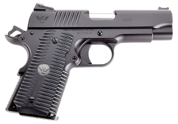 Wilson Combat ACPCP9 ACP Compact SAO 9mm Luger 4" 8+1 Black Armor-Tuff Carbon Steel Black G10 Eagle Claw Grip — view 1