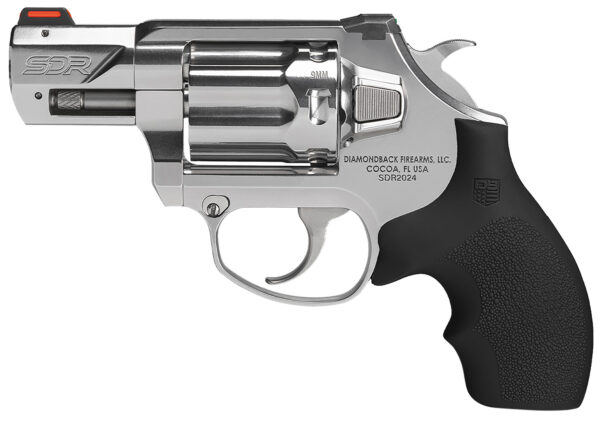 Diamondback DB0700P701 SDR  Small 9mm Luger +P 6 Shot 2" Polished Stainless Steel Barrel & Frame, Stainless Steel Cylinder, Black Hogue Rubber Grip, Exposed Hammer — view 1