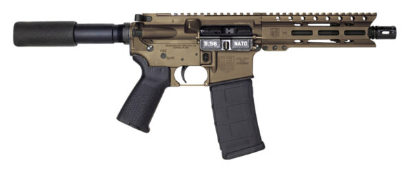 Diamondback DB1912K071 DB15  5.56x45mm NATO 30+1 7" Black Nitride Threaded Barrel, M-LOK Handguard, Midnight Bronze Aluminum Picatinny Rail Receiver, Black Buffer Tube, Black Magpul Grip, Right Hand — view 1