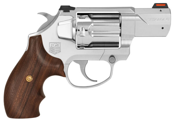 Diamondback DB075AS701 SDR  Sports South Exclusive Small 357 Mag/38 Special +P 6 Shot 2" Polished Stainless Steel Barrel & Frame, Stainless Steel Cylinder, Hogue Wood Grip, Exposed Hammer — view 1