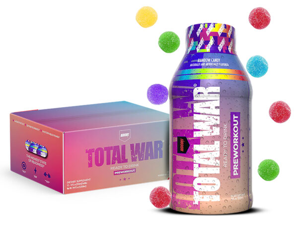 Redcon1 RC1TWRTDRC-12 Total War Ready to Drink Rainbow Candy 12 Pack — view 1