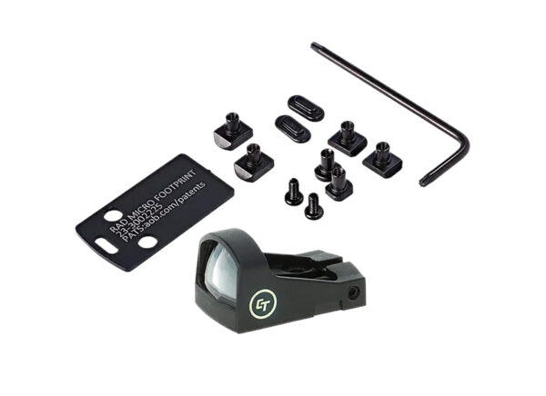 Crimson Trace 0130000201 CTS-1520 Combo Kit Limited Edition Matte Black 1x 3.25 MOA Red Dot Reticle,  Compatible w/Glock,  S&W M&P — view 1
