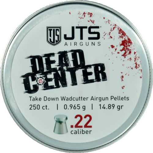 JTS PELLETS DEAD CENTER 22 - WADCUTTER 14.89 GR 250CT — view 1