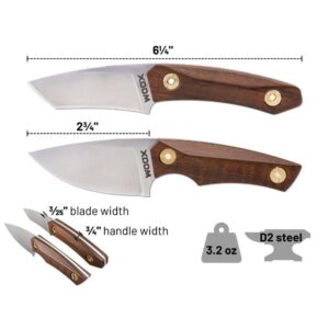WOOX BAD BOY FIXED BLADE KNIFE - TANTO - WALNUT