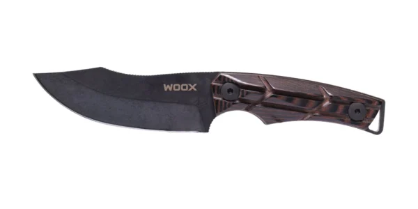 WOOX BAD BOY HUNTER FIXED BLADE KNIFE - MICARTA X-GRIP BROWN — view 1