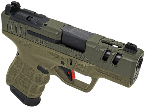 SAR USA SAR9SCG2OD SAR9 SC Gen2 Sub-Compact Frame 9mm Luger 15+1 3.30" Black Steel Barrel, OD Green Cerakote Steel Optic Ready/Ported/Serrated Slide, OD Green Polymer Frame, OD Green Polymer Grip — view 1