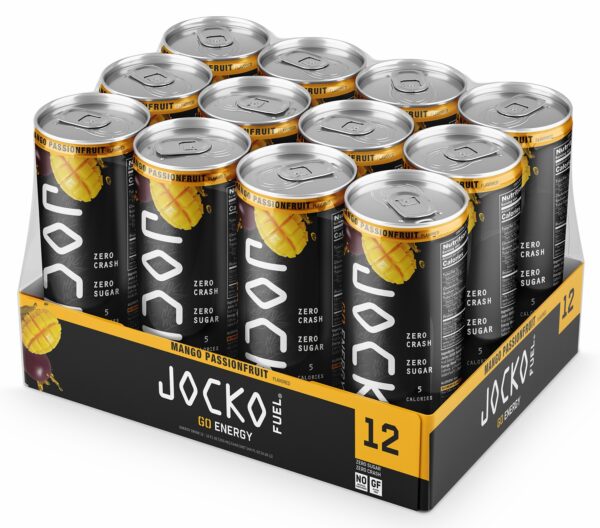 Jocko Fuel 29046 Mango Passionfruit Energy Drinks 12oz 12Pack — view 1
