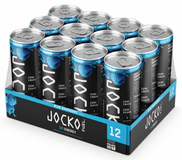 Jocko Fuel 29119 Blue Rasberry Energy Drinks 12oz 12Pack — view 1