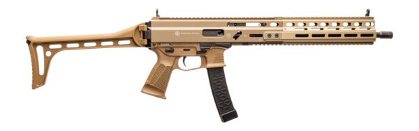 Grand Power 810091157992 SP9A3 Stribog 9mm Luger 30+1 16" Black Threaded Barrel, M-LOK Handguard, Flat Dark Earth Aluminum Picatinny Rail Receiver, Polymer Side Folding Stock, FDE Polymer Grip — view 1