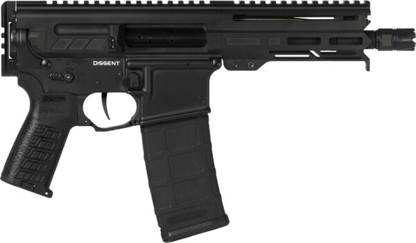 CMMG 55A938FAB Dissent  5.56x45mm NATO 30+1 6.50", Black Cerakote Rec, OEM Grip, Picatinny Buffer Adapter, Zeroed Drop-In Single Stage Trigger — view 1