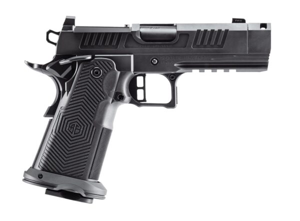 Alpha Foxtrot AA39X1QIG-XDBK19 AF1911 Romulus Compact Frame 9mm Luger 20+1 3.50" Black DLC Threaded Compensated Barrel, Black DLC Stainless Steel Optic Ready/Serrated Slide, Black DLC Stainless Steel — view 1